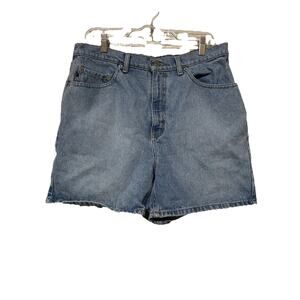 Y2K Ralph Lauren Women's Denim Jean Shorts High Waist Sz 14 Deep pockets